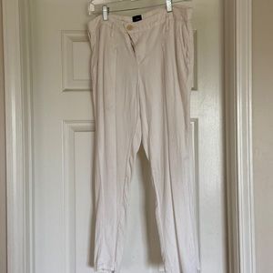 DWP White tapered cotton pants